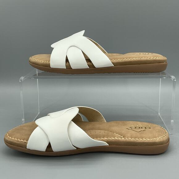 NEW Cliffs by White Mountain Women’s Fortunate Slide Sandals White Size 6M - Picture 2 of 10